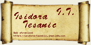 Isidora Tešanić vizit kartica
